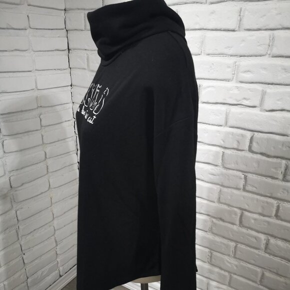 NWT Marie Claire Ladies Black Cowl Neck Long Sleeves Fleece Lined Top - Picture 6 of 11